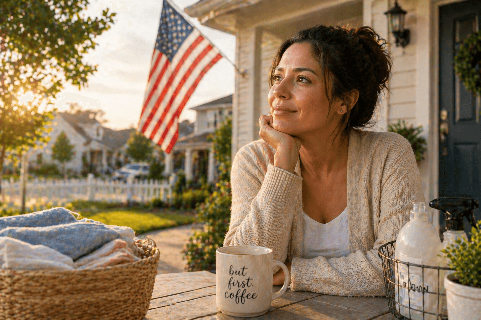 Ama de casa feliz con su visa americana aprobada