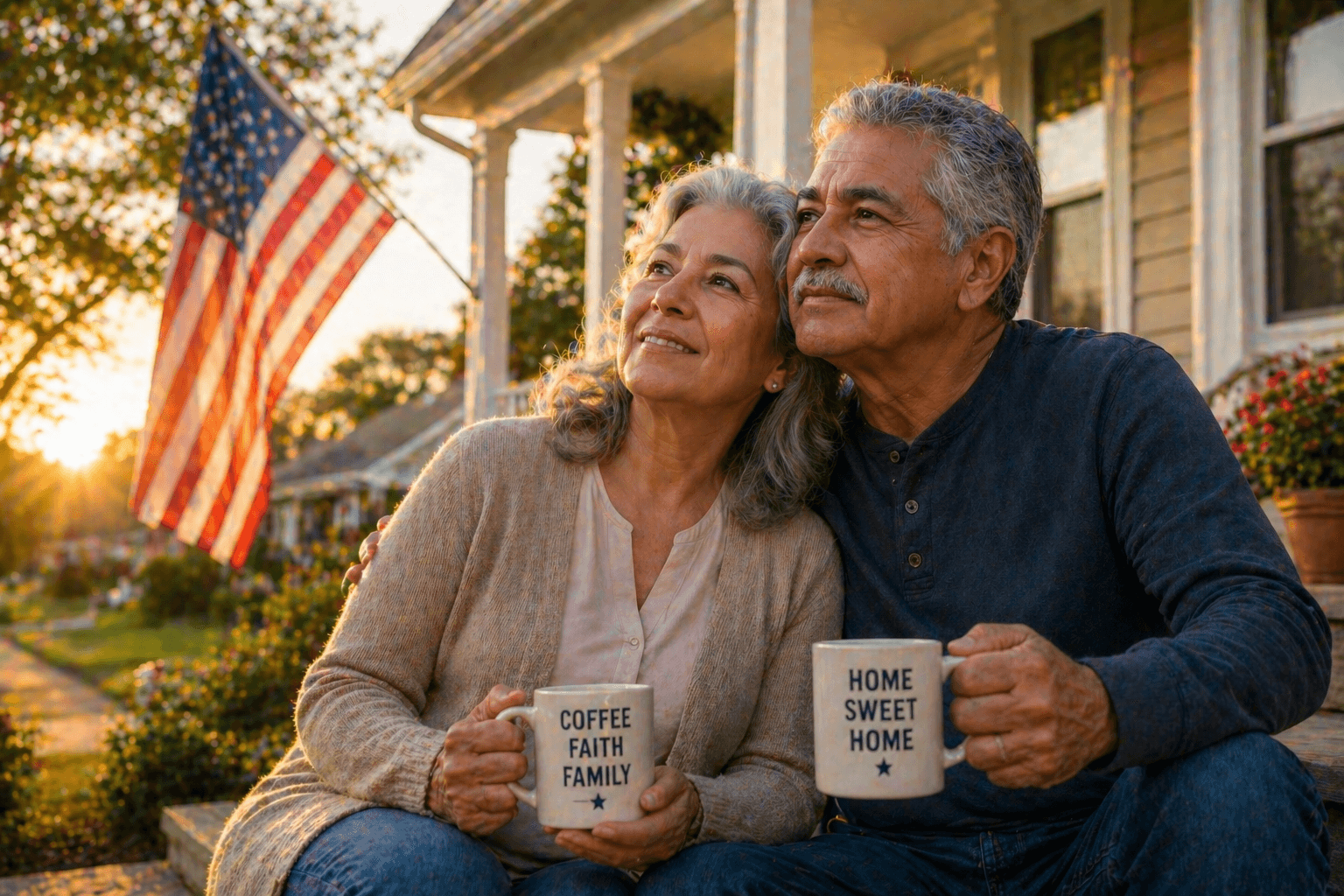 Adultos mayores emocionados con su visa americana